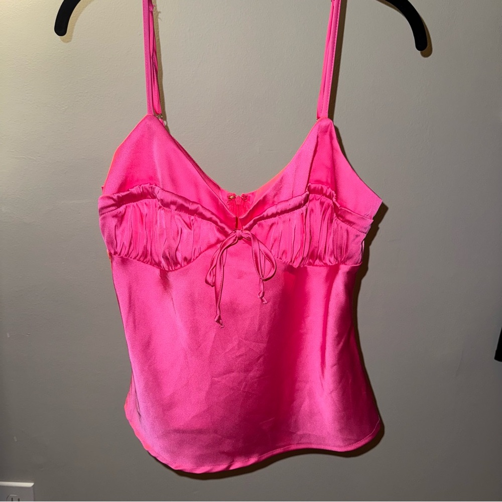 Satin pink top